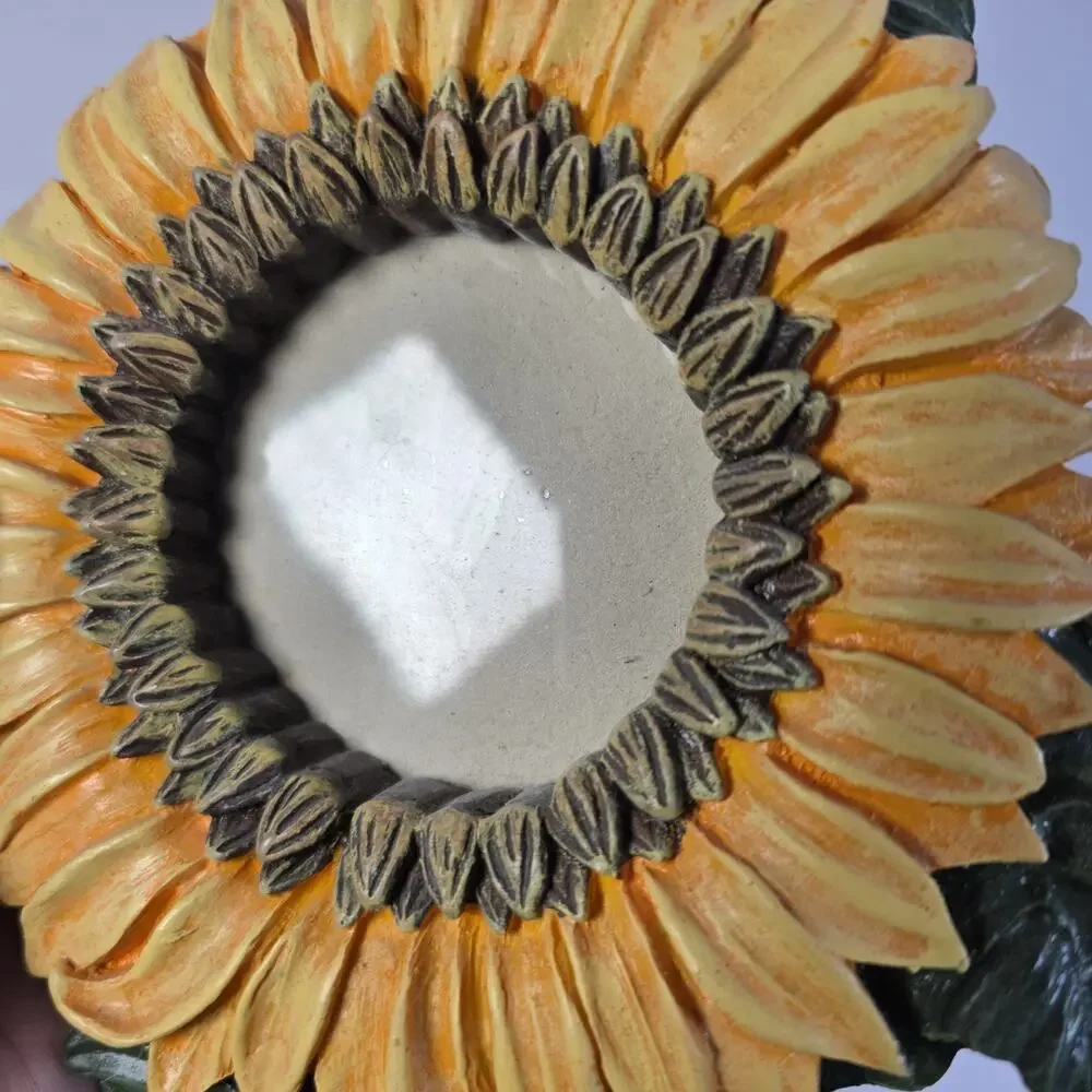 Set of 2 Sunflower figi Picture Frames Resin Floral Home Decor 3x3 & 5x5 Read